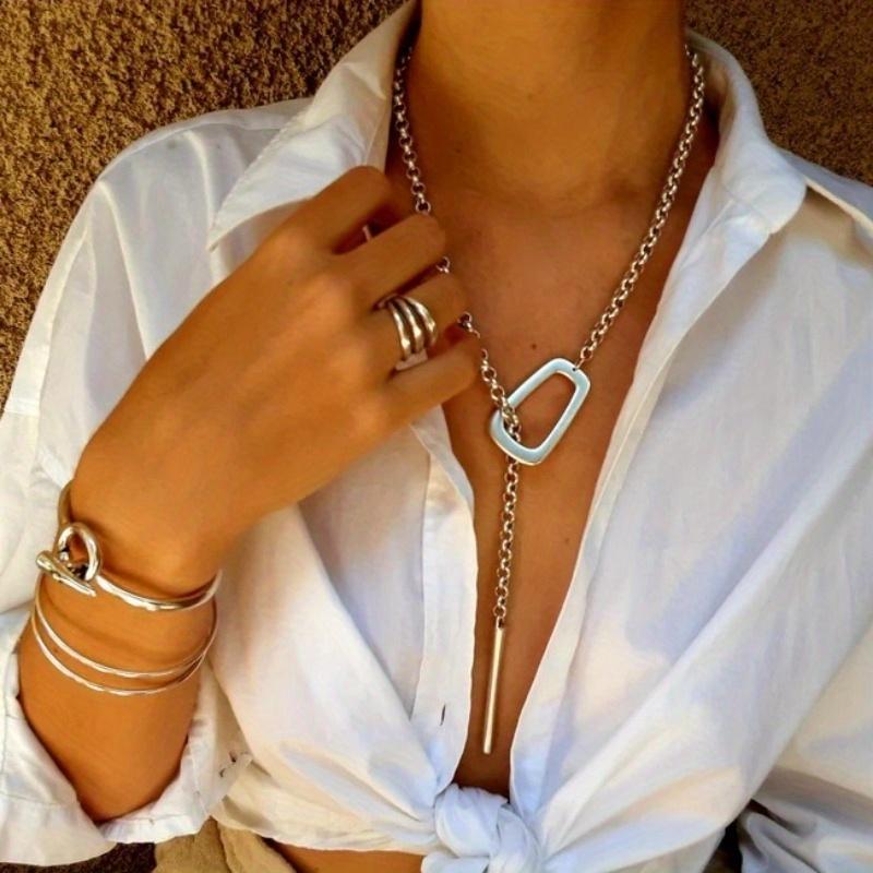 Women's Retro Bohemian Style Long Pendant Necklace Adjustable Suitable for Daily Wear Gifts Is An Elegant Accessory for Women