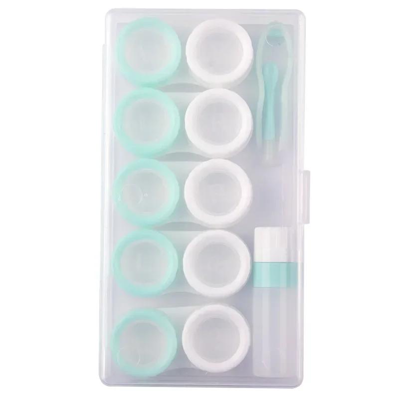 5 Pairs Contact Lens Case Eye Contact Lens Box Women Travel Contact Lenses Case Soak Container Lenses Box for Beauty Pupil