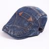Men Women Vintage Washed Jeans Hat Outdoor Sports Denim Beret Sun Visor Flat Cap