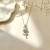 Elegant Cat Pendant Necklace: Fresh Design with Micro-Set Zircons for Women - Light Luxury & High-End Feel; Perfect Clavicle Chain Accessory.