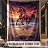 Horse (50) Theme Custom Tapestry Personalized Custom Name Text Wall Hanging Tapestry Home Decor Background Cloth