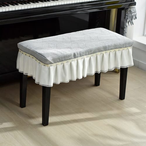 Upright Piano Cover, Top Cover for Standard Upright Pianos, Digital Pianos, Full Cover, Stylish, Simple, Nordic Lace Design, Elegant, Dustproof Cover