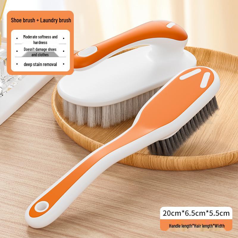 Shoe & Clothing Cleaning Brush - Long Handle, Soft Bristles, Multi-Functional, Gentle on Shoes & Clothes