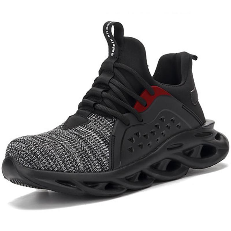Holfredterse  Shoes For Men'S Steel Toe Sneakers Indestructible Breathable Work Shoes Lightweight Composite Toe Eur 37-47