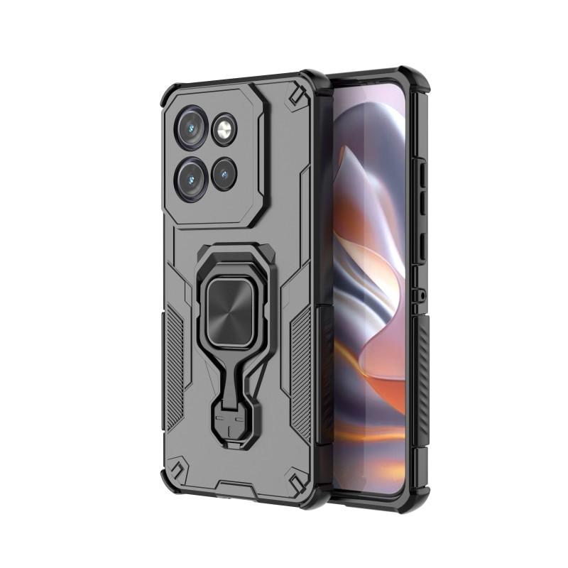 For Motorola Edge 50 Neo 5G Phone Case WANLONFENG PC TPU Back Cover Kickstand with Tempered Glass