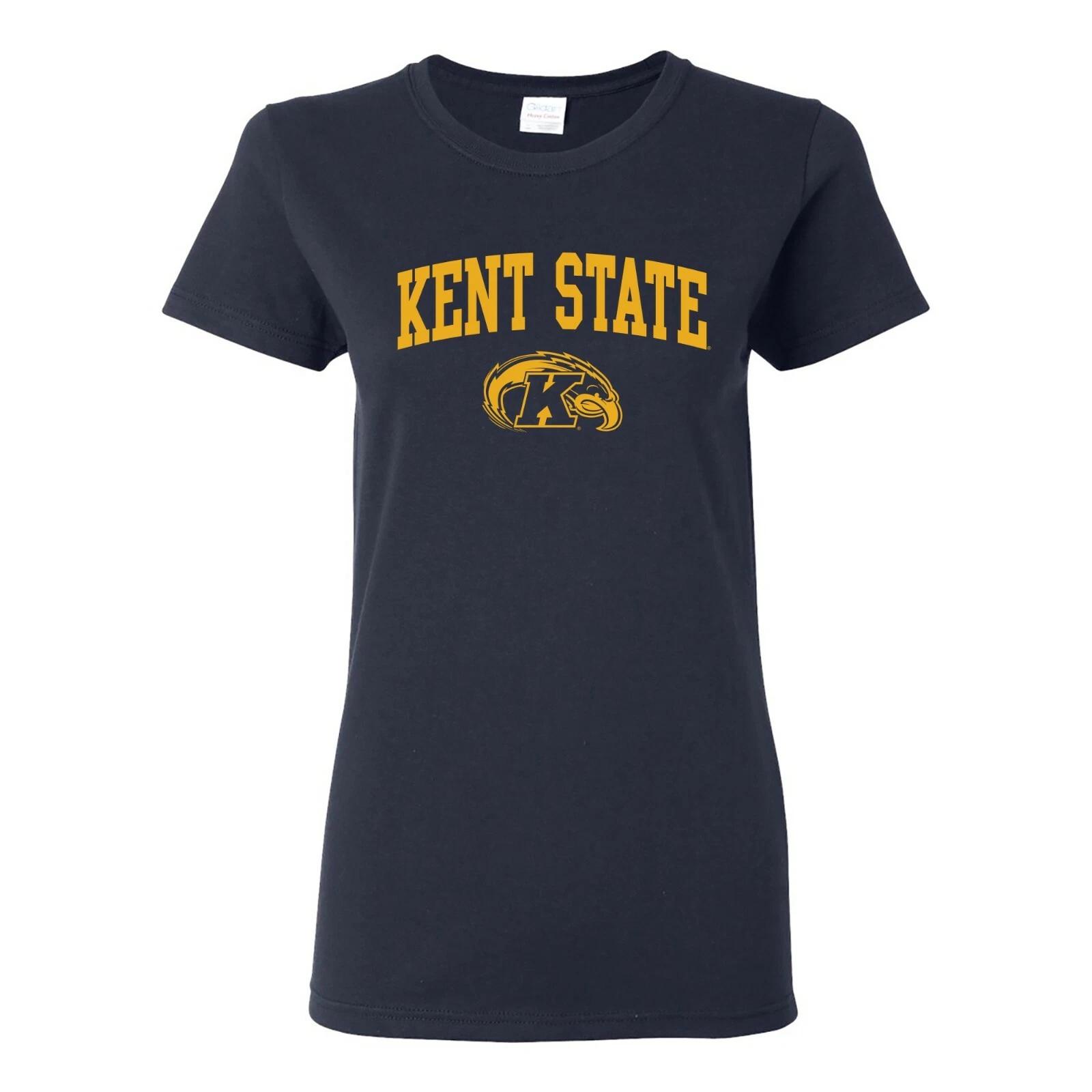 Kent State Golden Flashes Arch Logo Womens T-Shirt - Navy S