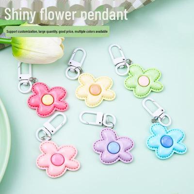 Llavero Colgante de Flor Irregular Colorido de Dibujos Animados - Lindo Accesorio para Bolso
