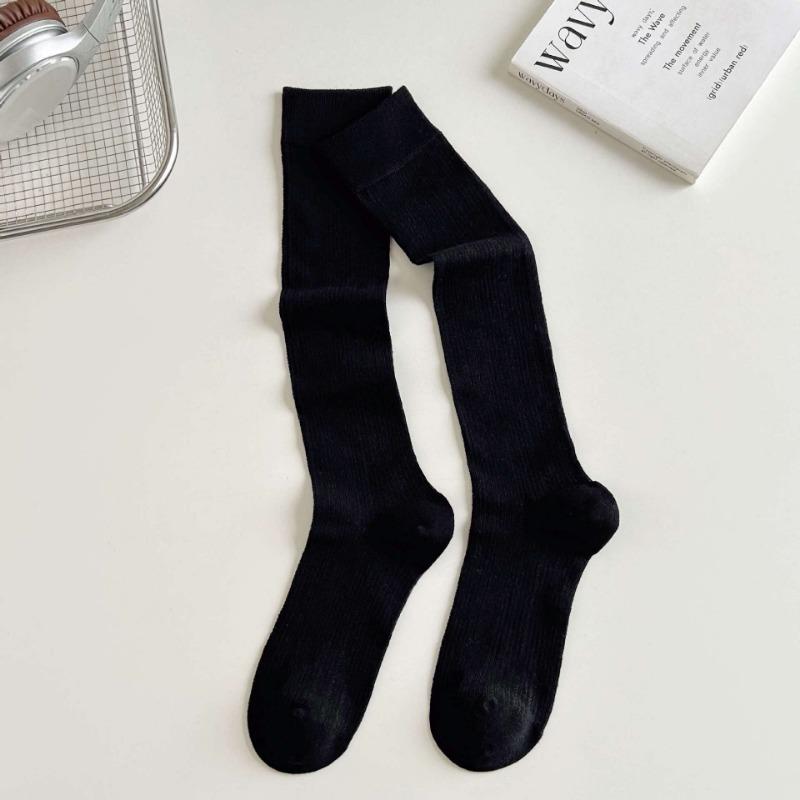 Chaussettes hautes en coton ajouré fin style ballerine pour femmes, printemps et été