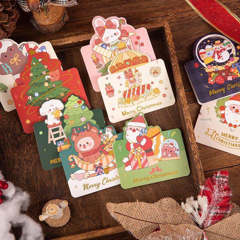 Anvelo Christmas Cartoon Hot Stamping Greeting Cards