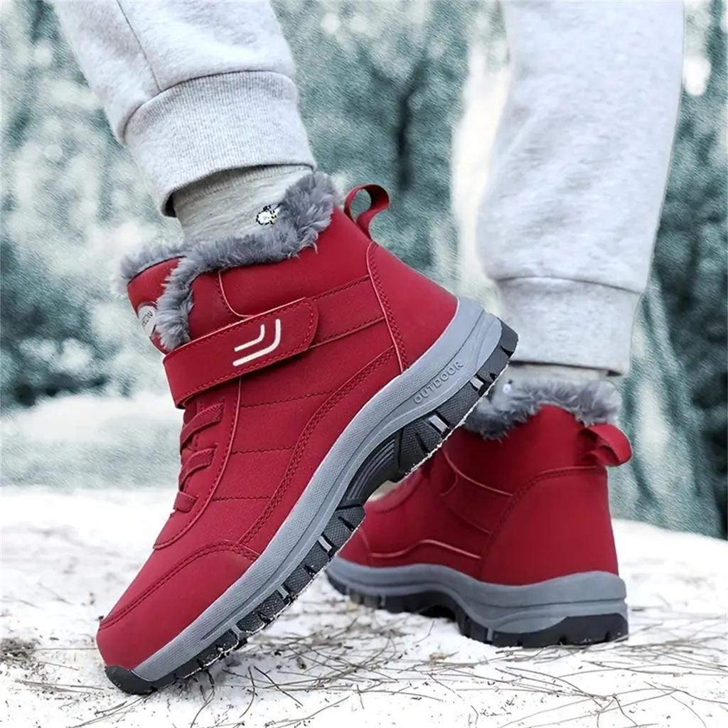 Women's winter velvet warm and thick mother's shoes snow boots sports and leisure middle-aged and elderly walking shoes anti sli