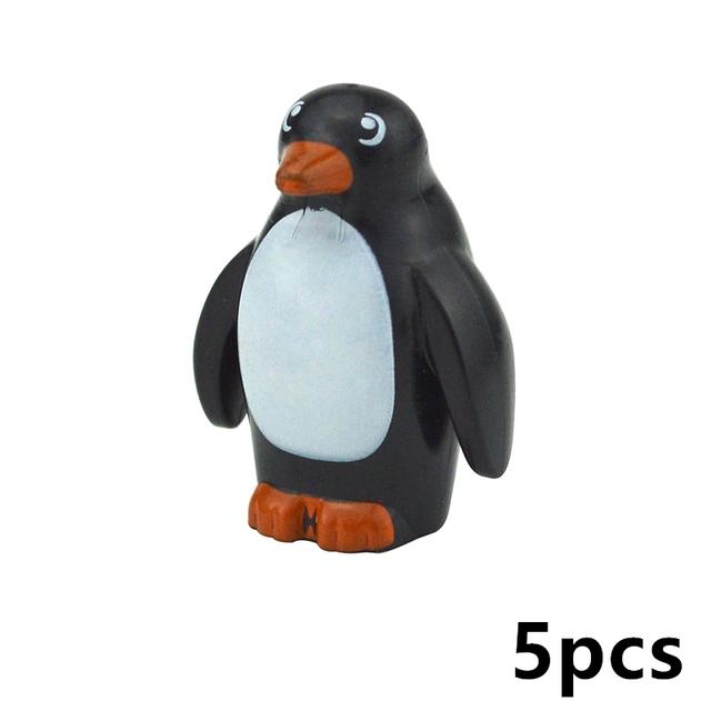 MOC City Animal Building Block Figures Goat Sheep Eagle Owl Panda Parrot Seagull Penguin Zoo Fram Accessories Bricks Toy Gift