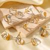 Stainless Steel Gold Silver Color Gradient Design Rings for Women Luxury Fashion  Adjustable Joint Rings Versatile Jewelry Gift