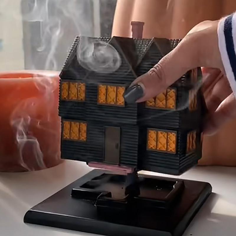 Witch House Incense Burner Massachusetts Witch House Halloween Autumn Festival Decoration Witch House-Shaped Incense Cone Burner