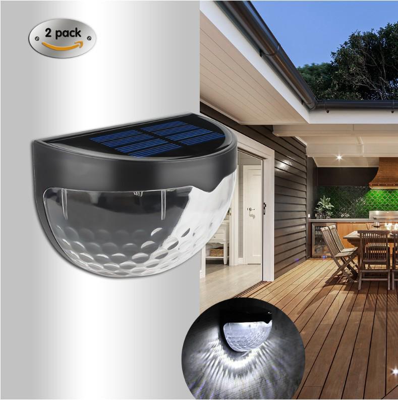 Solar Semicircular Outdoor Step & Wall Lights for Courtyard and Balcony Decor
