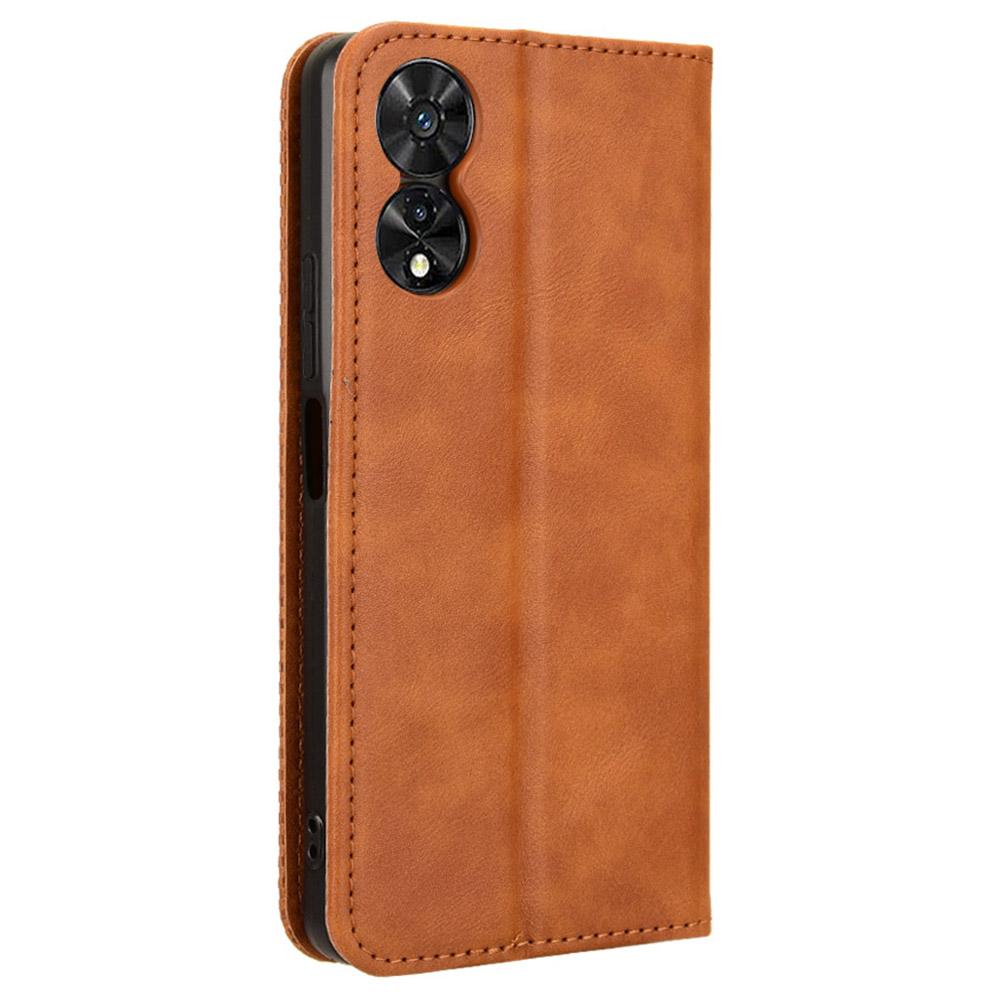 For TCL 505 T509K T5094 Case Retro Leather Magnetic Closure Flip Phone Cover