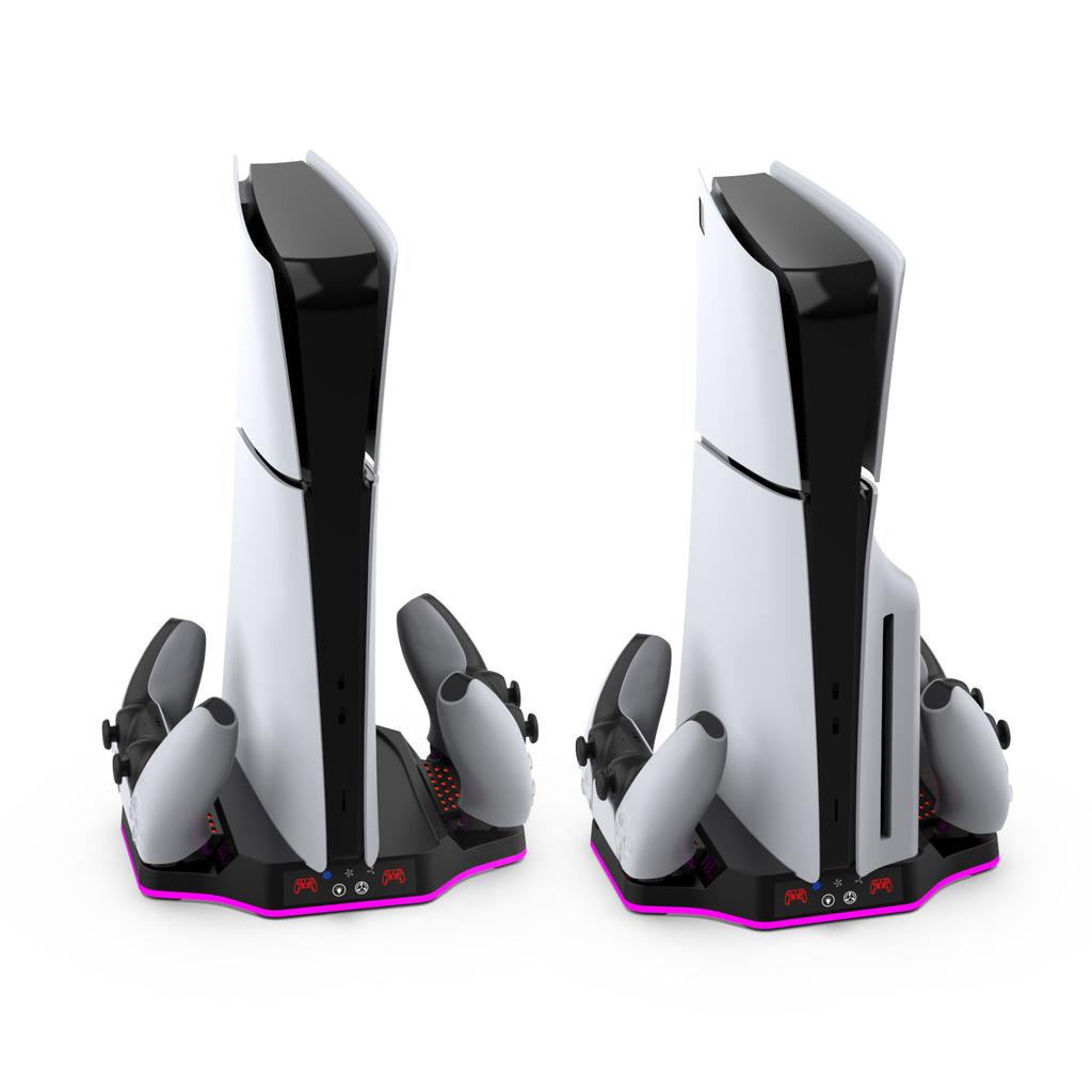 Wielofunkcyjna podstawa chłodząca z stacją dokującą do ładowania konsoli PS5 Slim