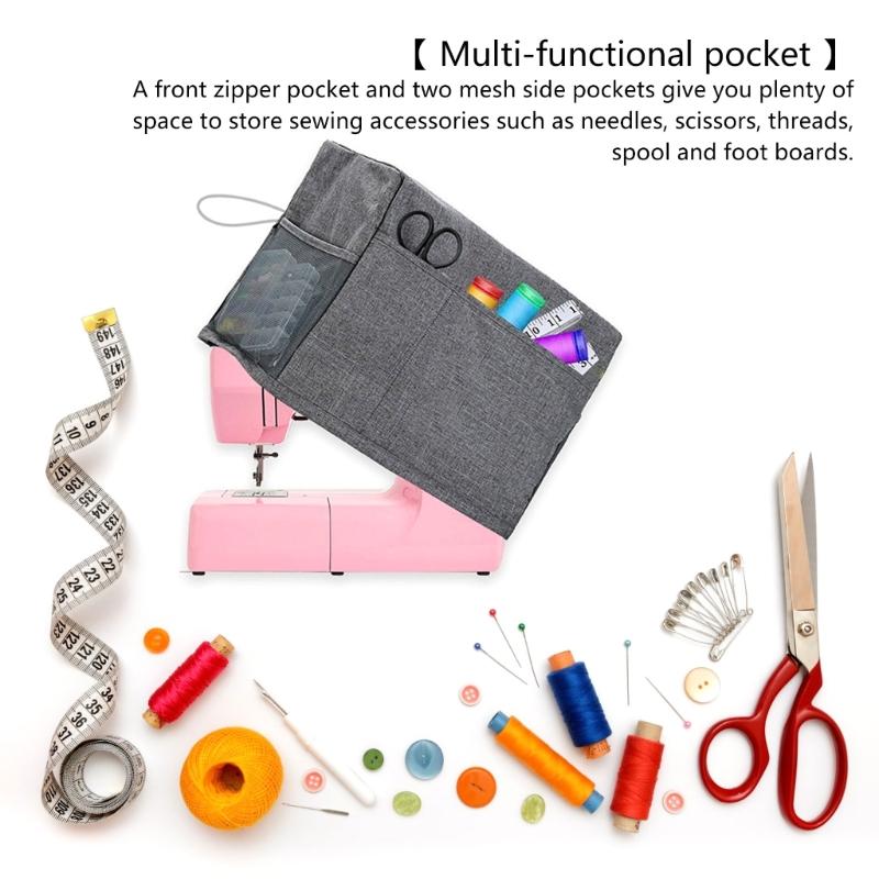 Sewing Machine Dust Cover Protective Cover Sewing Pocket Organizer Bag Dust Cover for Sewing Machine Accessories