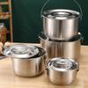 2.5L/3L/4L/5L Stainless Steel Cooking Pot with Handle Multipurpose Soup Pot for Home Kitchen Outdoor Camping Pot