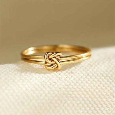Ladies' Fashionable and Personalized Knot Ring, Creatively Designed, Suitable for Both Men and Women's Daily Casual and Simple Style