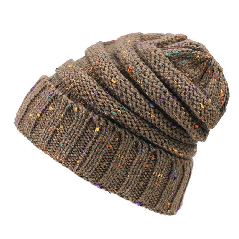 Damen Strickmütze aus Wolle für den Winter, Slouch-Beanie, Mütze, Skateboard
