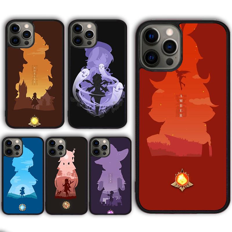 Game Genshin Impact Cute Phone Case For iPhone 17 Air 13 12 14 15 16 Cover For Apple Pro Max Plus Coque