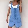 Jumpsuit Shortts2025 Spring/Summer European and American New Women's Sling Adjustable Strap Denim One-Piece Shorts