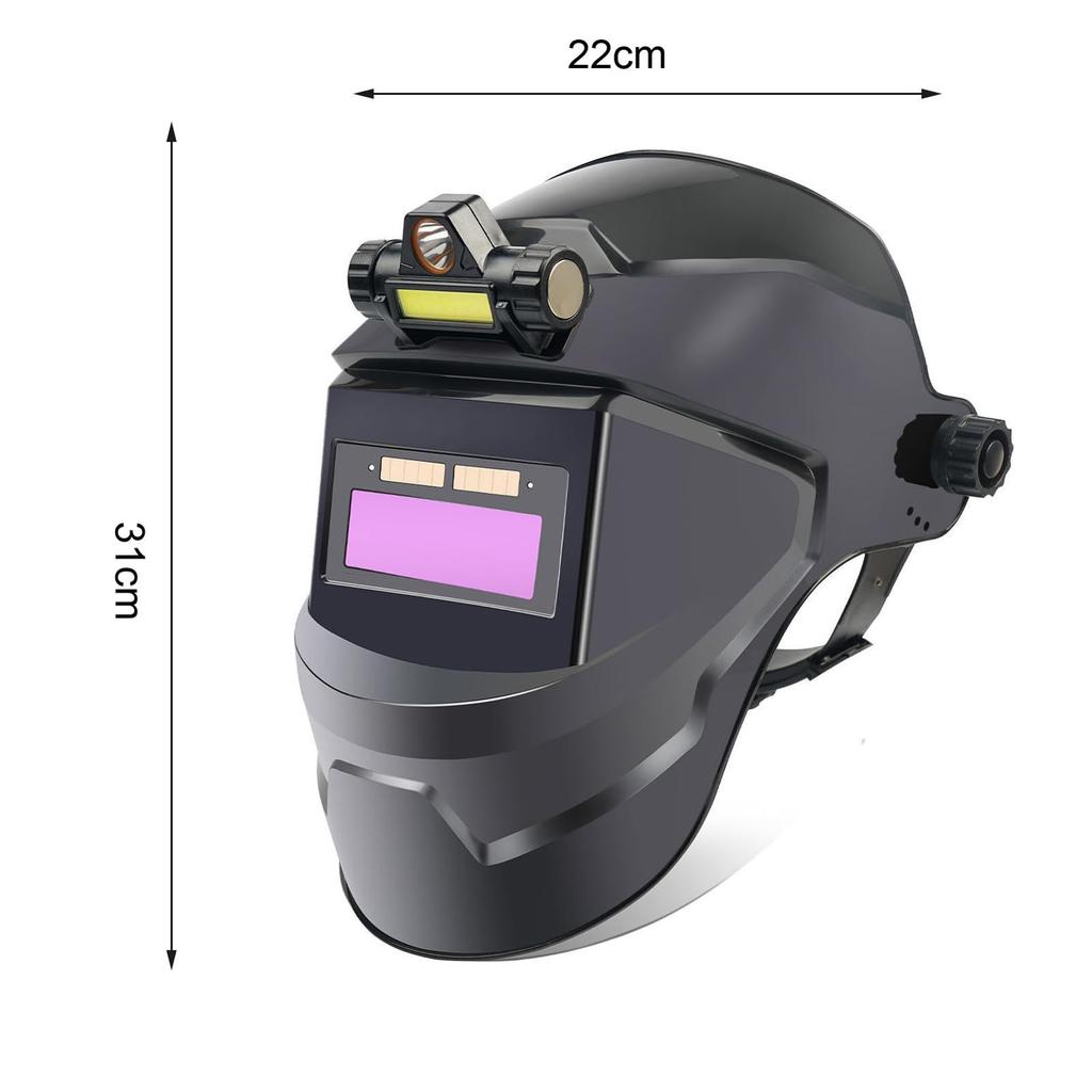 PC Welding Masks Automatic Variable Light Adjustment Large View Auto Darkening Welding Facemask for Arc Welding Grinding Cutting
