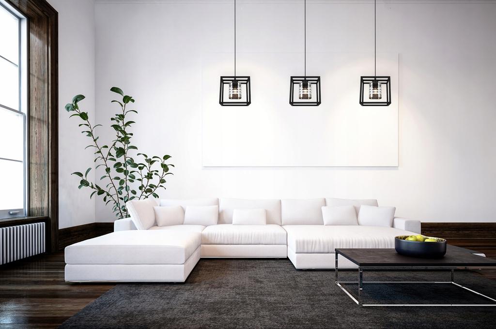 HÄNGELAMPE KÄFIG ELEGANTER GLASBALL