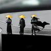 Compact Mini Resin Ancient Sino-Japanese Samurai Figurines Lightweight Car Interior Ornament for Travel Carry Decoration
