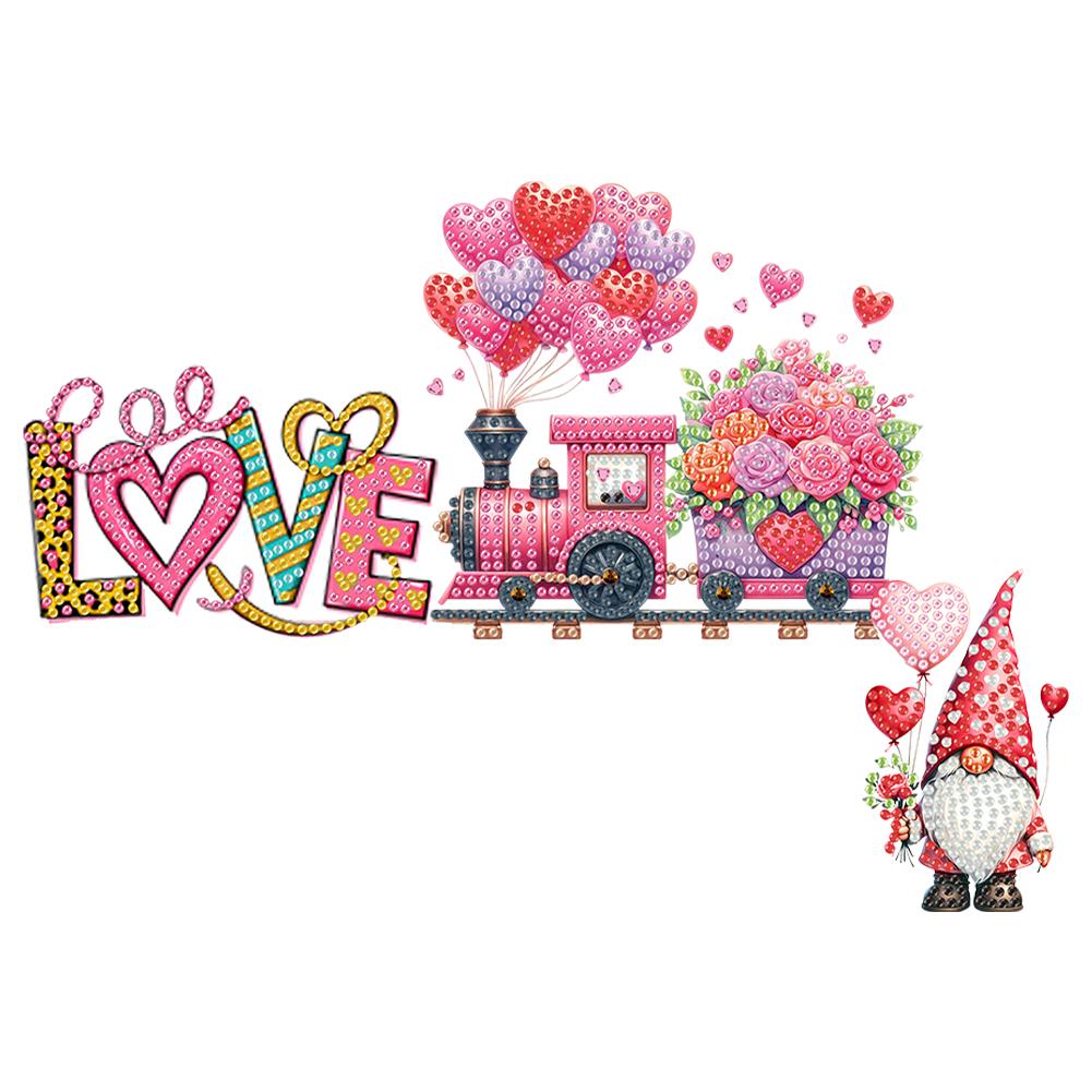 DIY Weihnachts-Diamantmalerei PVC-Türdekoration Teilbohrung Türrahmen Hängedekor Dekorative PVC-Türanhänger für Zuhause Büro