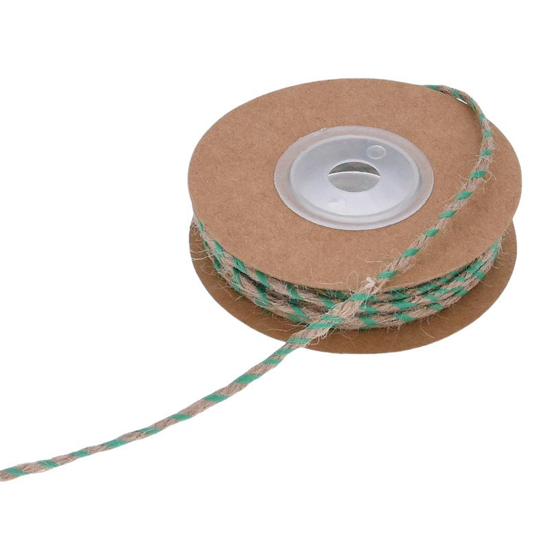 Spiral color matching hemp rope, Christmas decorative rope gift cable tie, retro hemp belt narrow line rope