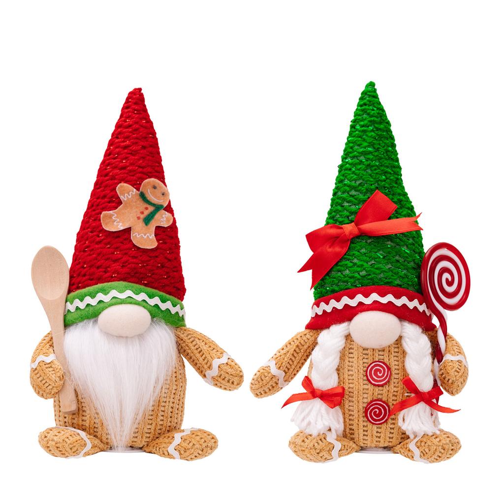 Festival Gingerbread Man Decoration Adorable Gingerbreads Man with Standing Decoration Unique Gnomes Charm for Gift