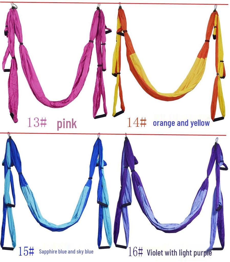 Aerial Yoga Hammock & Extension Strap for Fitness and Stretching.