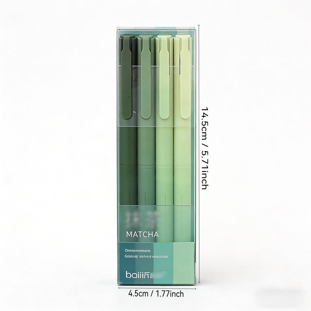 12pcs/4pcs Fruit Series Neutral Pen Fresh Set | Black Ink 0.5Mm Bullet Tip Smooth And Non-Bleeding | 12-Color Pen Bodies