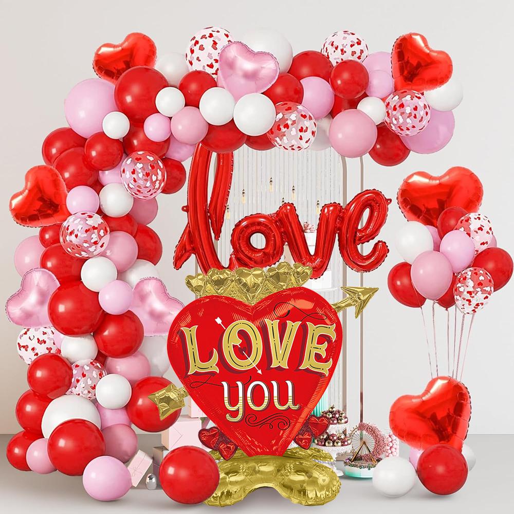 1 Stück Ballon, der dein Herz trifft, Valentinstag Aluminiumfolienballon, Geeignet für Valentinstag, Valentinstag