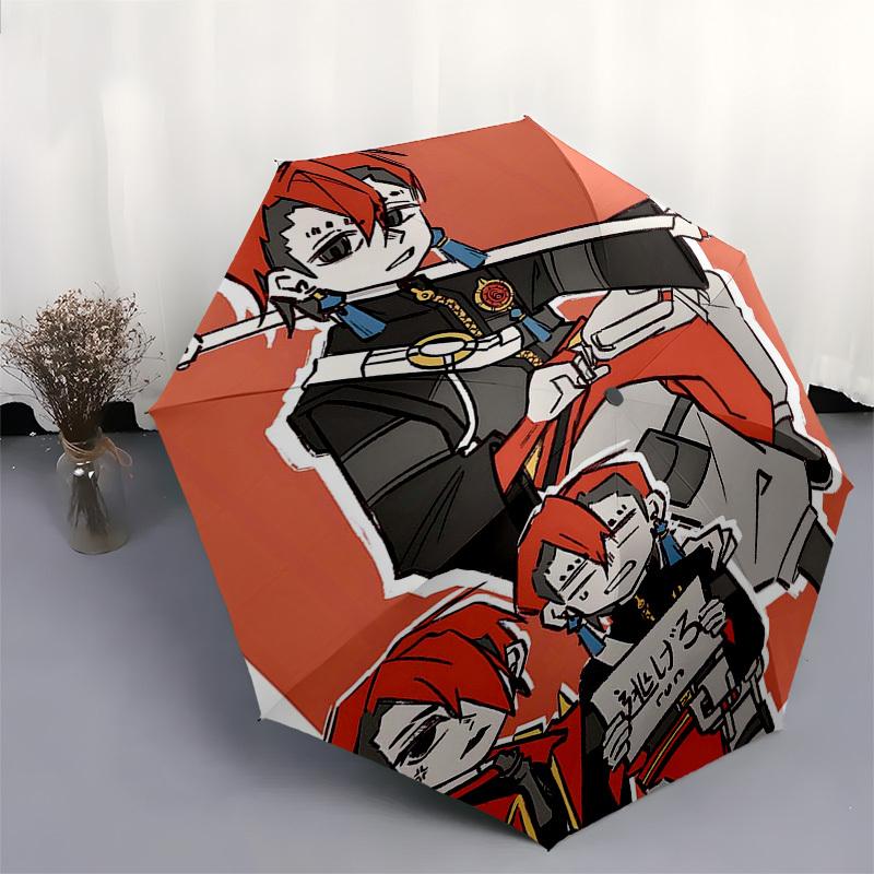 1pc Outdoor Umbrella with Anime Character Design - Automatic Opening/Closing, Portable 3-Fold Design, 8-Bone Iron Frame - Perfect Gift for Fans, Trave