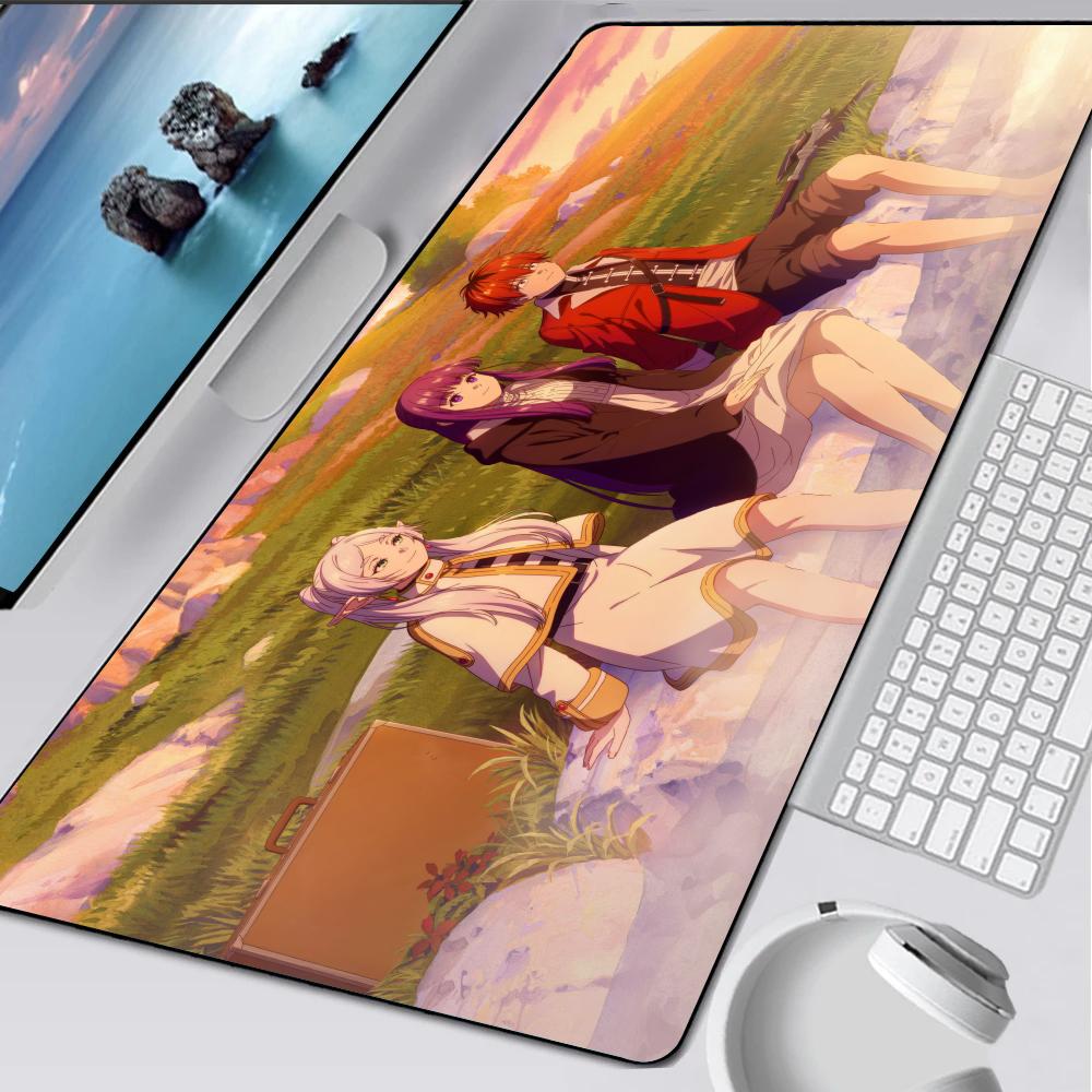 F-Frieren C-Characteres Mouse Pad Rubber Mat Laptop Xxl Mousepad Notebook Gamer Computer Table Gaming Accessories