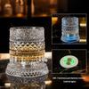 Leuchtendes rotierendes Whiskey-Glas Elegante Whiskey-Tasse Kristallglas Trinkgeschirr für Partys für Cocktailparty Trinkglas