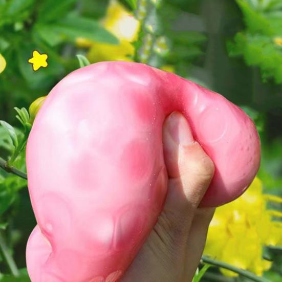 1/2/3/4/5Pcs Simulation Mango Stress Relief Toy Color Changing Strawberry Squeeze Toy Slow Rising Stretchy Decompression Fruit Shape Sensory Fidget