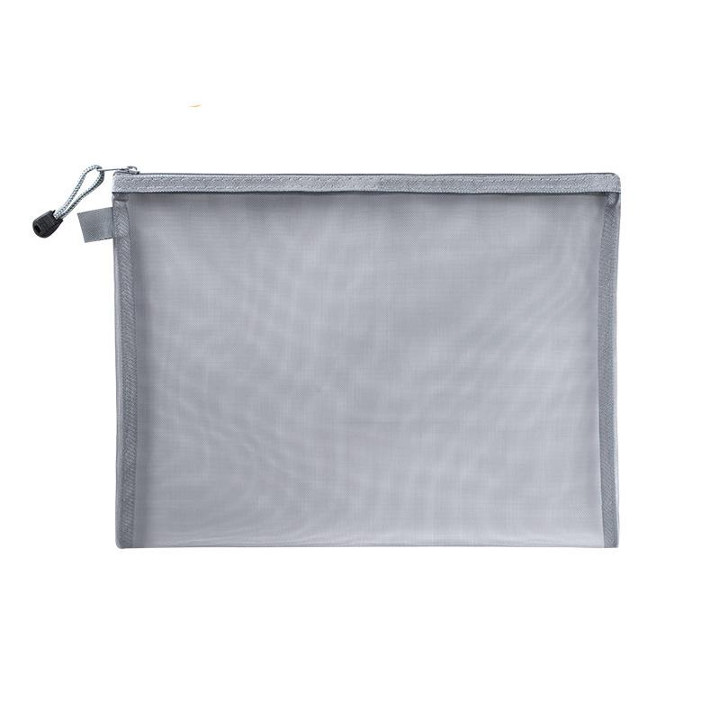 Nylon Mesh File Bag, A4 A5 A6 Transparent Zipper Test Paper Information Bag Office Student Pen Bag Subject Bag Puzzle Storage Bag