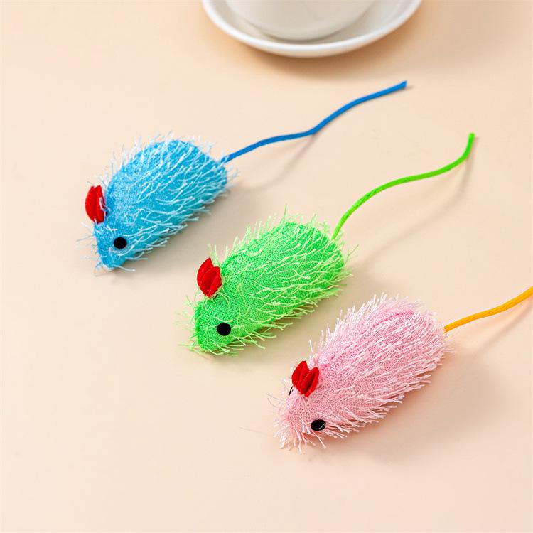 Cat Toy Set: Plush Feather Mouse Molar & Bite-Resistant