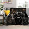 Kit de Bateria 3D Conjunto de Suporte para Bateria Instrumentos Musicais Cobertores Macios, Mantenha-se Aquecido Manta Confortável para Piquenique Camas Sofá Casa Quarto