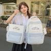 Lightweight and Large-capacity Backpack, New Japanese Ins, High-value, Fresh and Sweet Plaid, Junior High School Schoolbag.