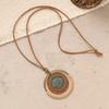 Bohemian style long necklace, vintage ethnic style knitted sweater chain accessory