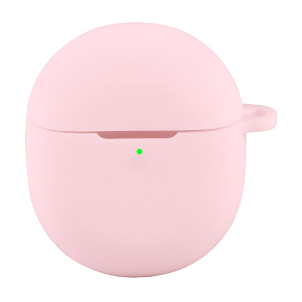 For Google Pixel Buds 2a Silicone Case Wireless Earbuds Protective Cover with Anti-Lost Buckle