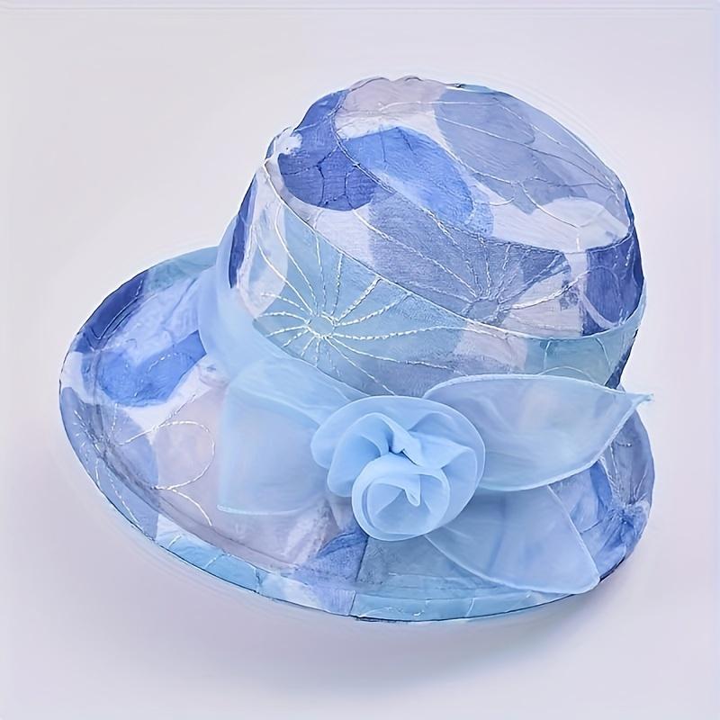 Pălărie elegantă din dantelă florală pentru femei Protecție solară perfectă pentru doamnele mature Ieșiri de primăvară până toamnă și îmbrăcăminte pe plajă