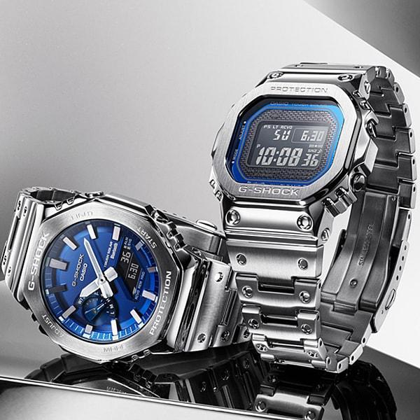 Casio Ceas G-SHOCK pentru bărbați GMW-B5000D-2JF [G-SHOCK Full Metal Series] Ceas pătrat argintiu din oțel inoxidabil
