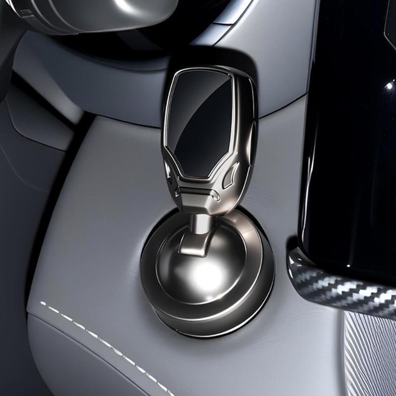 Couvercle de bouton de démarrage par poussée de voiture en métal Améliorations intérieures de voiture Capuchon de décoration de bouton de démarrage de volant chrome haute brillance