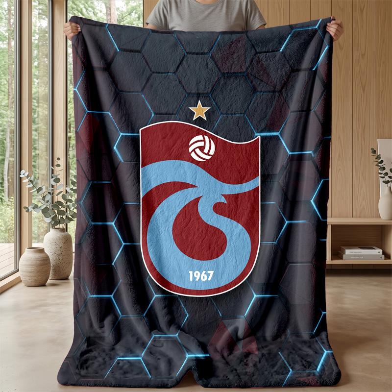 Coperta in Morbido Pile di Flanella Trabzonspor FC Leggera Accogliente Calda Coperta da Lancio per Divano Letto Decorazione per la Casa