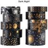 9 Rolls Mystic Gold Washi Tape Set Wide Gold Silver Foil Masking Tape Adhesive Decorative Stickers for Arts DIY Crafts